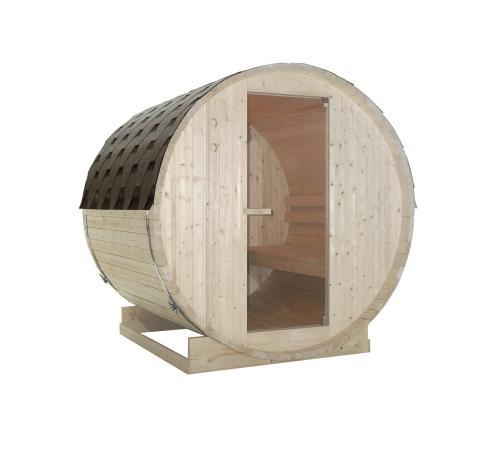 Sauna ogrodowa w kształcie beczki świerk TROMSÖ L F50180 Sanotechnik