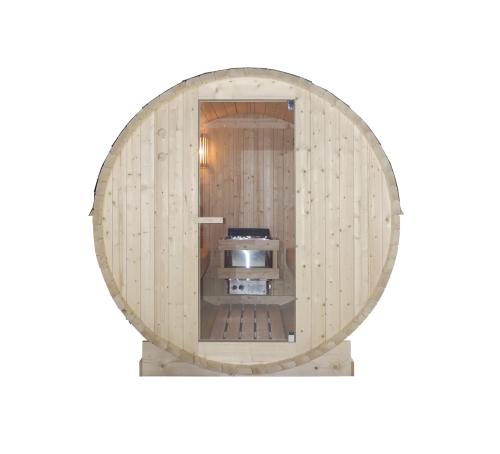 6 osobowa sauna zewnętrzna sucha Fińska w kształcie beczki świerk TROMSÖ XL F50220 Sanotechnik