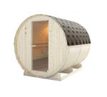 Sauna zewnętrzna ogrodowa 6 osobowa sucha Fińska w kształcie beczki świerk TROMSÖ XL F50220 Sanotechnik