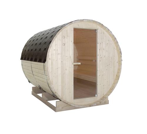 6 osobowa sauna Fińska zewnętrzna w kształcie beczki TROMSÖ XL F50220 Sanotechnik