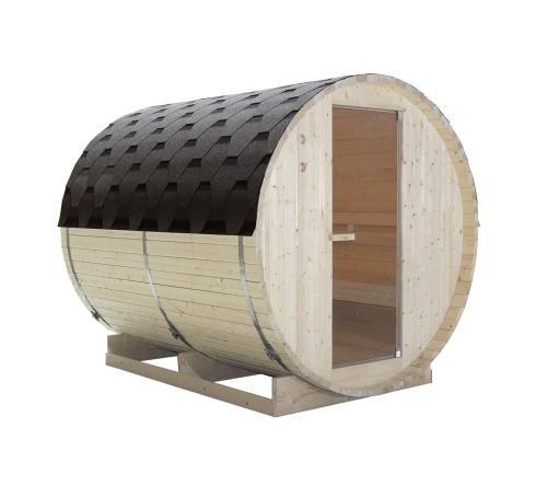 6 osobowa sauna ogrodowa w kształcie beczki TROMSÖ XL F50220 Sanotechnik