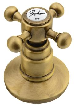 Bateria umywalkowa trzyotworowa brąz retro ANTEA 3226 Reitano ciepła