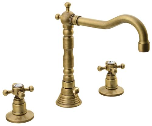 Bateria umywalkowa trzyotworowa brąz retro ANTEA 3226 Reitano