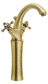 Bateria umywalkowa wysoka stojąca brąz ANTEA 3276L Reitano