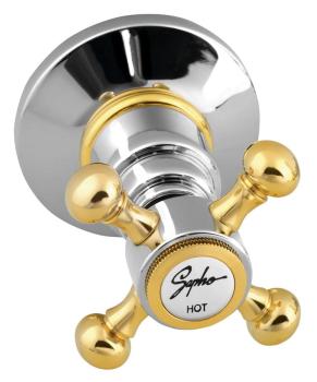 Bateria prysznicowa podtynkowa 2-funkcyjna chrom-złoto ANTEA SET305-102 Reitano ciepła