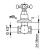 Zawór podtynkowy do zimnej wody złoto ANTEA 3055C Reitano rysunek