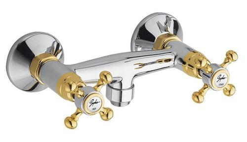 Bateria natryskowa ścienna chrom złoto ANTEA 3862 Reitano