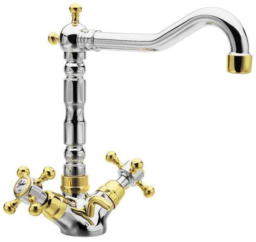 Bateria umywalkowa stojąca chrom złoto ANTEA 3372 Reitano