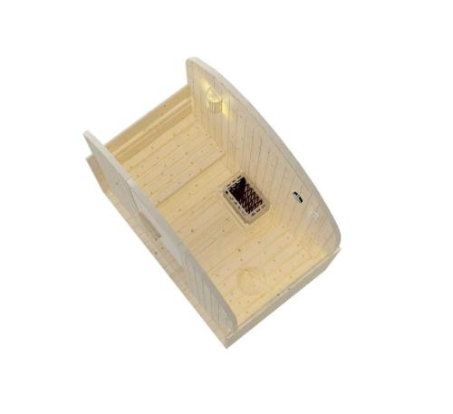 2 osobowa sauna zewnętrzna ogrodowa Fińska ISLAND L F90120 Sanotechnik widok z góry