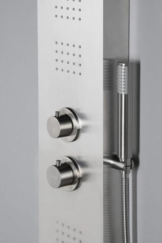 Panel prysznicowy 200 x 1400 mm z baterią termostatyczną PRESTIGE stal nierdzewna WN337 Sapho panel