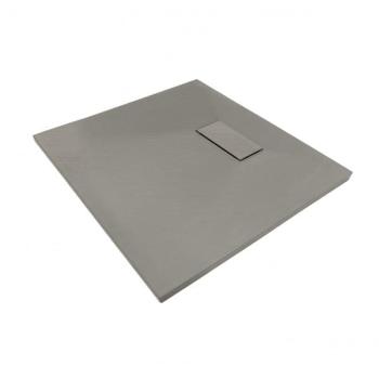 Brodzik prysznicowy kwadratowy starylowy 80 x 80 x 2,6 cm SMC szary 8080G Sanotechnik