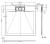 Brodzik prysznicowy kwadratowy starylowy 90 x 90 x 2,6 cm SMC szary 9090G Sanotechnik rysunek techniczny