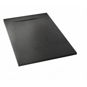 Brodzik prysznicowy kwadratowy starylowy 80 x 80 x 2,6 cm SMC czarny 8080B Sanotechnik