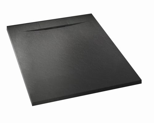 Brodzik prysznicowy kwadratowy starylowy 90 x 90 x 2,6 cm SMC czarny 9090B Sanotechnik z bliska