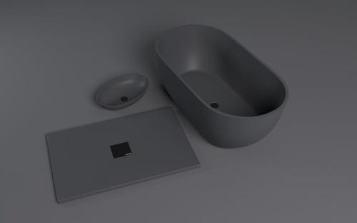 Brodzik prysznicowy kwadratowy kompozytowy z możliwością docinania 90 x 90 x 3 cm FLEXIA antracyt mat 71546.51 Polysan kompozycja