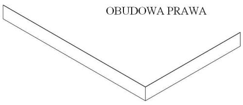 Obudowa do brodzika prysznicowego 90 x 70 cm SARA prawa GP9070P Gelco rysunek