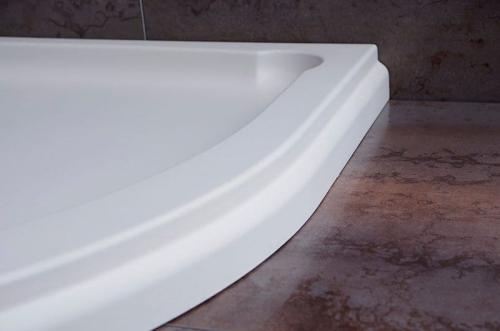 Brodzik prysznicowy półokrągły kompozytowy R55 90 x 90 cm HERA GH559 Gelco z bliska