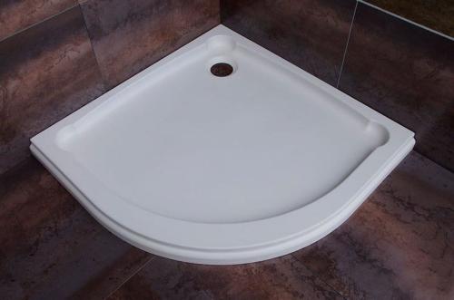 Brodzik prysznicowy półokrągły kompozytowy R55 90 x 90 cm HERA GH559 Gelco z góry