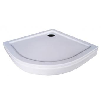 Brodzik prysznicowy półokrągły akrylowy R55 80 x 80 x 14 cm BORA GRS80 Sanotechni