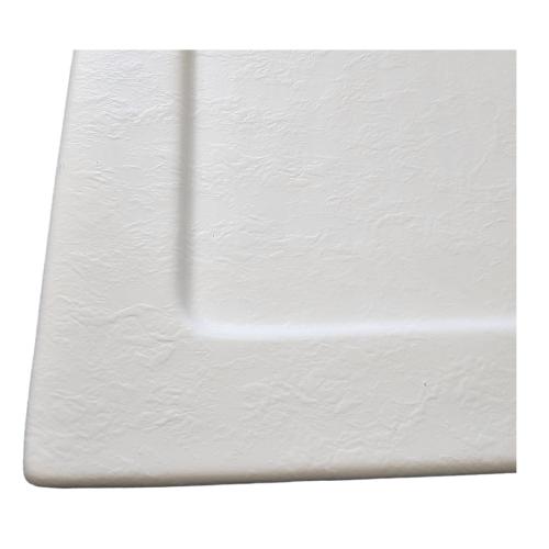 Brodzik prysznicowy półokrągły akrylowy R55 80 x 80 x 4 cm biały GR80SW Sanotechnik z bliska