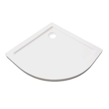 Brodzik prysznicowy półokrągły akrylowy R55 90 x 90 x 4 cm biały GR90SW Sanotechnik