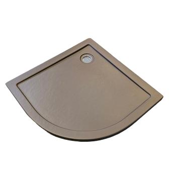 Brodzik prysznicowy półokrągły akrylowy R55 80 x 80 x 4 cm szary GR80SG Sanotechnik