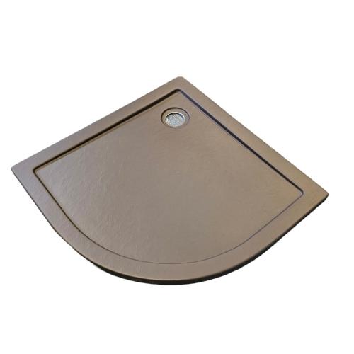 Brodzik prysznicowy półokrągły akrylowy R55 90 x 90 x 4 cm szary GR90SG Sanotechnik
