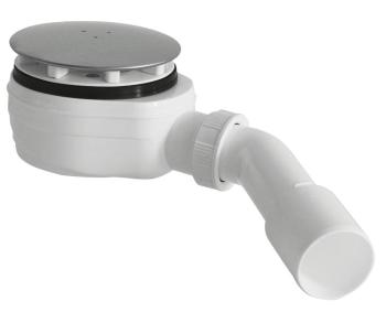 Syfon do brodzika niski otwór 90 mm odpływ 40/50 stal nierdzewna polerowana 162.940.3 BRUCKNER