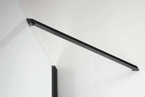 Czarna kabina prysznicowa narożna prostokątna 130 x 80 x 200 cm L/P ZOOM BLACK ZL1313BZL3280B Polysan profil