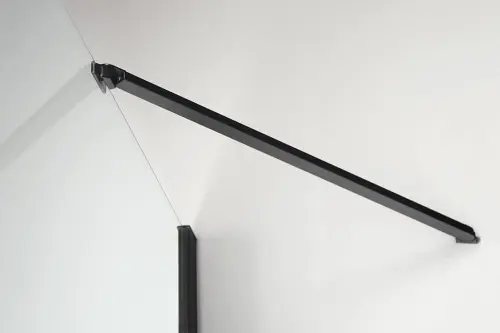Czarna kabina prysznicowa narożna prostokątna 110 x 100 x 200 cm L/P ZOOM BLACK ZL1311BZL3210B Polysan profil