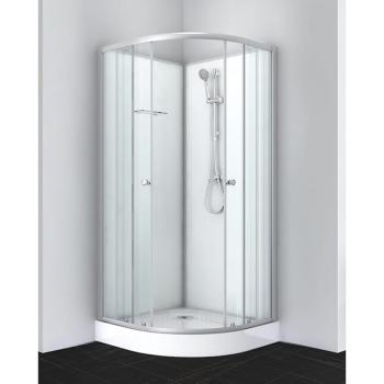 Kabina prysznicowa wolnostojąca półokrągła 80 x 80 x 203 cm OCEAN 1 PS12 Sanotechnik
