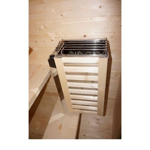 Sauna zewnętrzna ogrodowa 1 - 2 osobowa sucha Fińska w kształcie beczki 128,2 x 120 x 194 cm LINDHOLM F60120 Sanotechnik