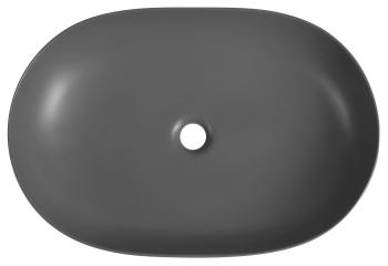 Umywalka nablatowa ceramiczna 60,5 x 41,5 cm szary ARDEA AR043-41 Sapho z góry