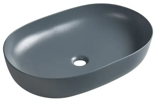 Umywalka nablatowa ceramiczna 60,5 x 41,5 cm niebieski ARDEA AR043-42 Sapho