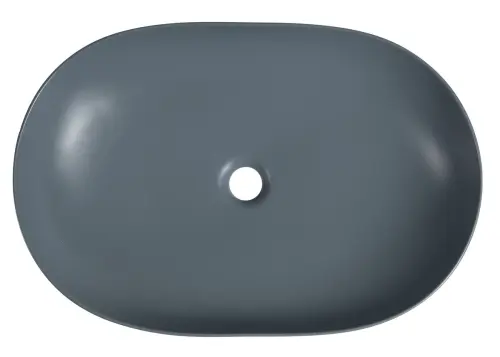 Umywalka nablatowa ceramiczna 60,5 x 41,5 cm niebieski ARDEA AR043-42 Sapho z góry