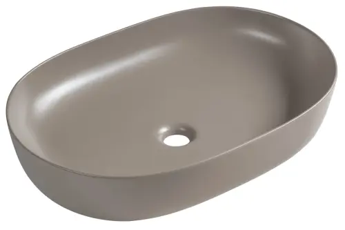 Umywalka nablatowa ceramiczna 60,5 x 41,5 cm beżowy ARDEA AR043-43 Sapho