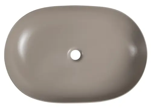 Umywalka nablatowa ceramiczna 60,5 x 41,5 cm beżowy ARDEA AR043-43 Sapho z góry
