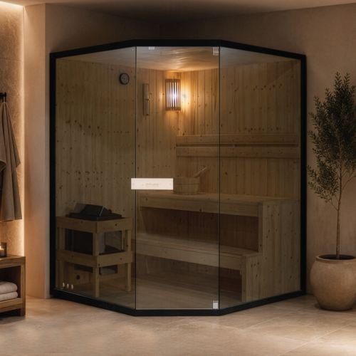 2-3 osobowa sauna combi FALUN XL 150x150x200cm FX75200 Sanotechnik
