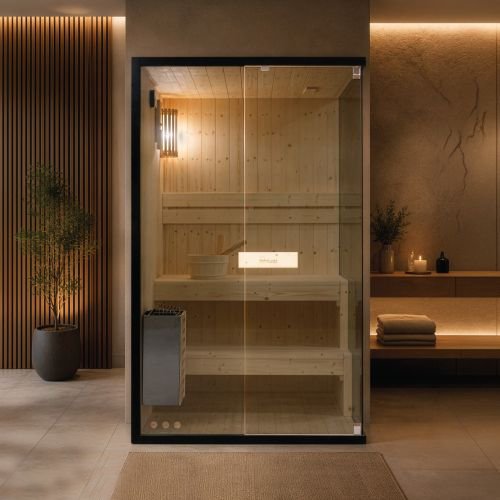 2 sobowa sauna combi FALUN M 120x120x200cm FX75120 Sanotechnik