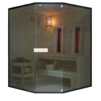 2-3 osobowa sauna combi GLACIER XL 150x150x200cm FK75200 Sanotechnik