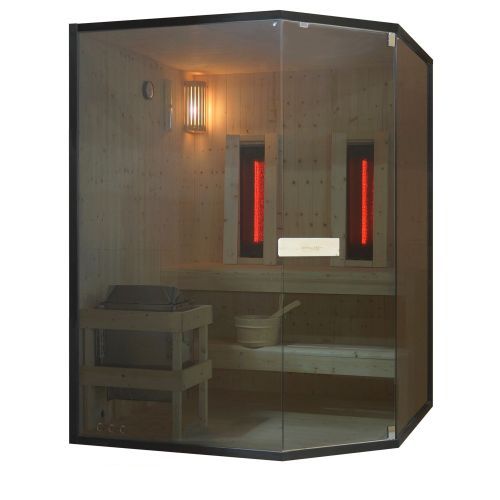 2-3 osobowa sauna combi GLACIER XL 150x150x200cm FK75200 Sanotechnik