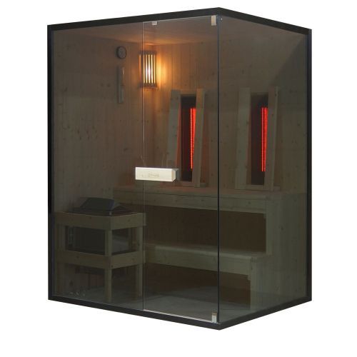 2-3 osobowa sauna combi GLACIER L 150x120x200cm FK75150 Sanotechnik