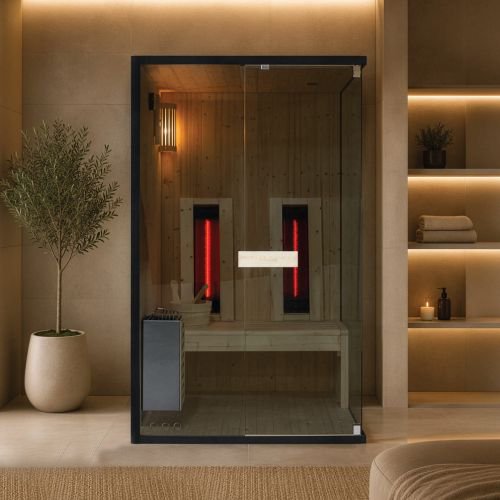 2 osobowa sauna combi GLACIER M 120x120x200cm FK75120 Sanotechnik