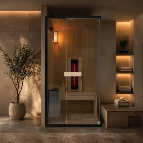 1 osobowa sauna combi GLACIER S 100x120x200cm FK75100 Sanotechnik