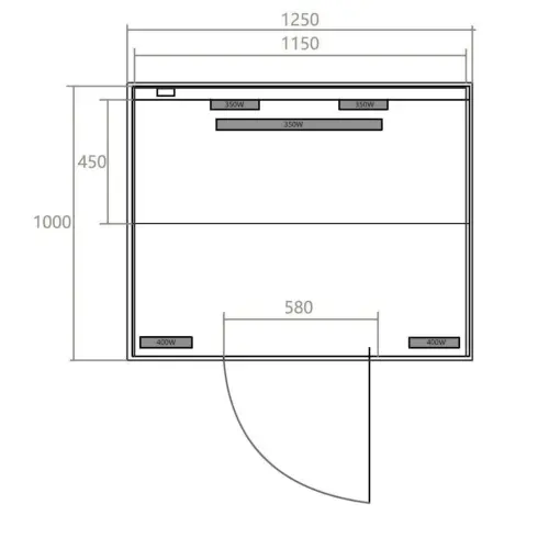 2 osobowa sauna na podczerwień NORDISK 2 125x100x190 cm SB20125 Sanotechnik wymiarowanie