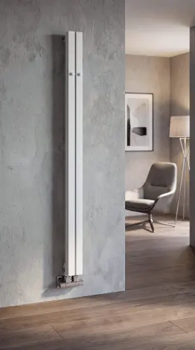 Grzejnik łazienkowy 90 x 1800 mm biały mat 301 W LETIZIA IR245W Sapho wizualizacja