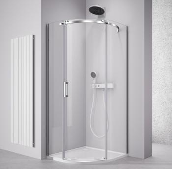 Kabina prysznicowa półokrągła 90 x 90 x 200 cm prawa THRON ROUND TL2690R-5005 POLYSAN