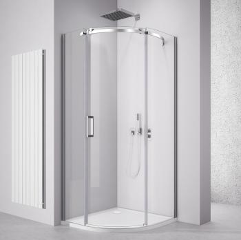Kabina prysznicowa półokrągła 90 x 90 x 200 cm prawa THRON SQUARE TL2690R-5002 POLYSAN