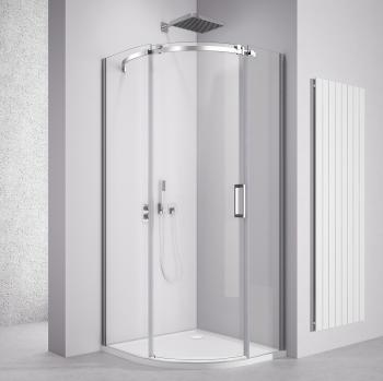 Kabina prysznicowa półokrągła 90 x 90 x 200 cm lewa THRON SQUARE TL2690L-5002 POLYSAN