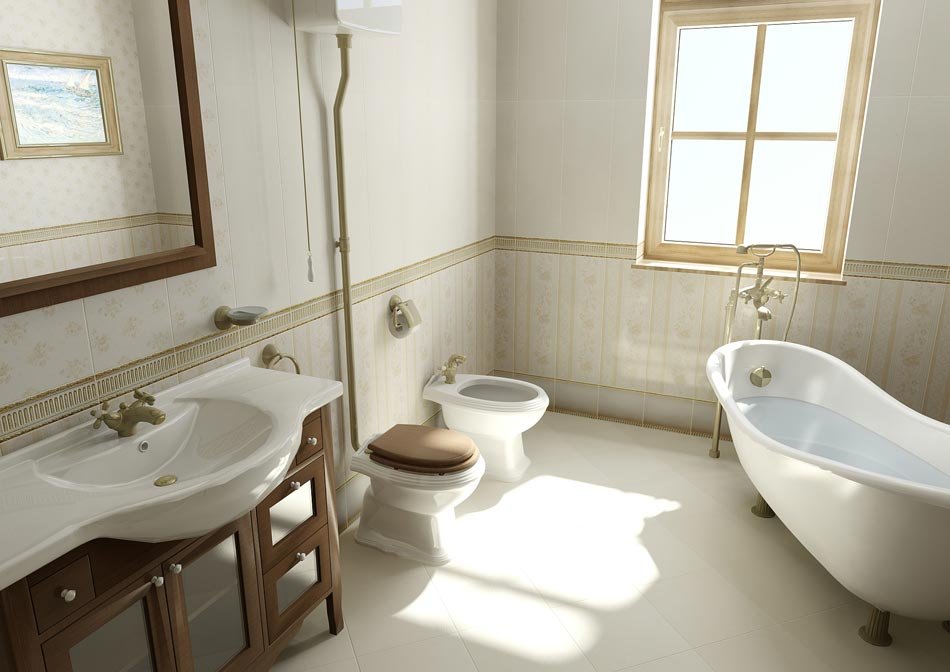 Duża luksusowa łazienka w stylu RETRO VK006